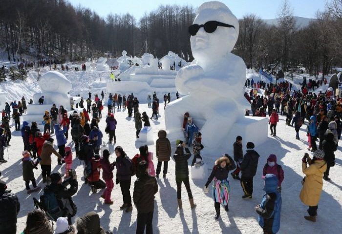 Lễ hội tuyết tại Taebaeksan Snow Festival là lễ hội chỉ có thể đến dịp nghỉ Tết Nguyên Đán